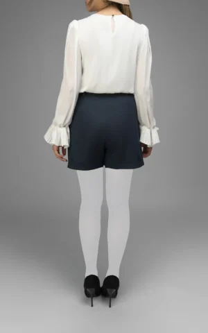 نمای قدی پشت مشکی رسمی شلوارک زنانه پاییز-زمستان نوادو