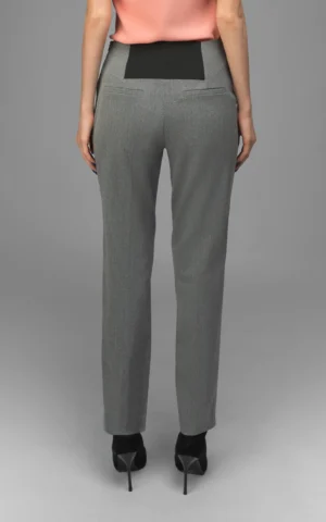 نمای پشت شلوار زنانه طوسی رنگ رسمی نوادو