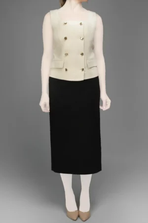 دامن زنانه مشکی رسمی پاییز-زمستانه نوادو