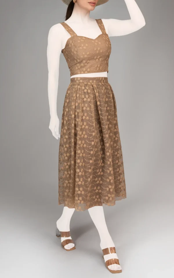 تاپ زنانه کرم رنگ بندی خنک بهار-تابستانه نوادو