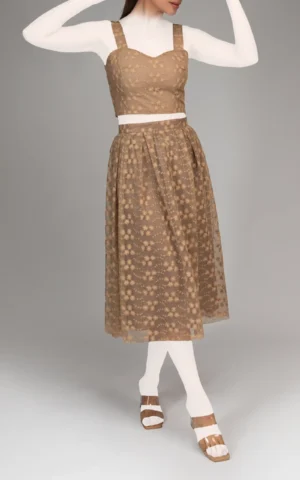 تاپ زنانه کرم رنگ بندی خنک بهار-تابستانه نوادو