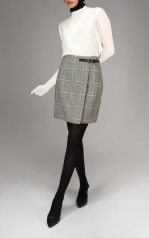 دامن زنانه طرح‌دار رسمی بهار-تابستانه نوادو