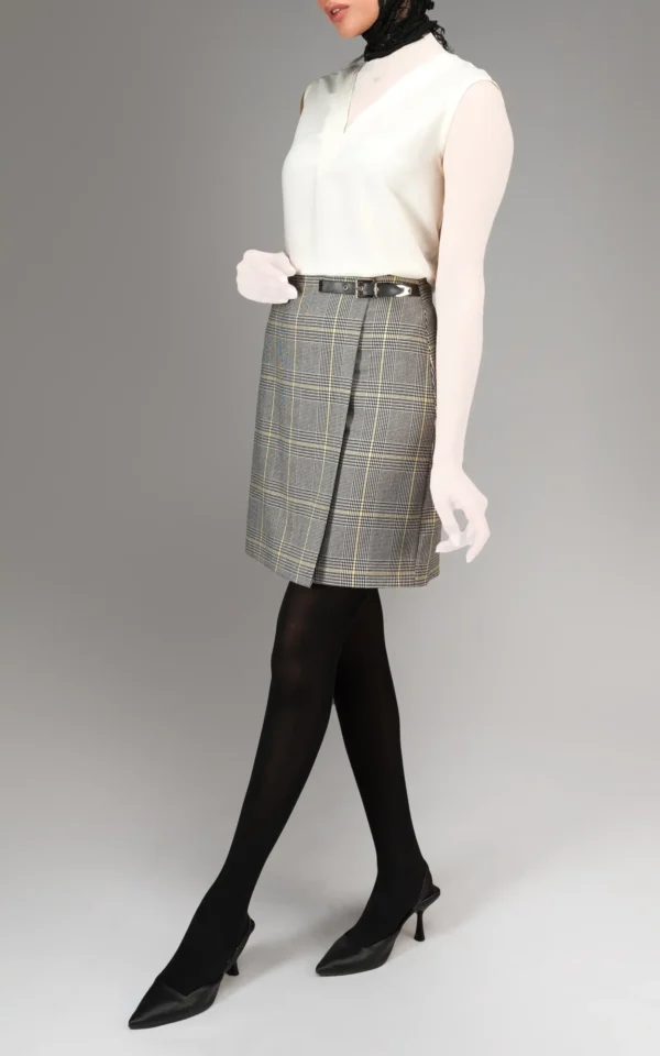 دامن زنانه طرح‌دار رسمی بهار-تابستانه نوادو