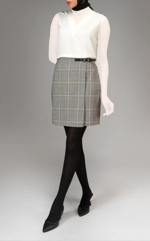 دامن زنانه طرح‌دار رسمی بهار-تابستانه نوادو