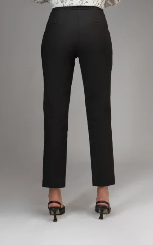 شلوار زنانه راسته فیت مشکی بهار-تابستانه نوادو