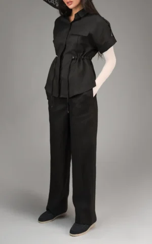 شومیز زنانه کمرکش دار NEVADO رنگ مشکی