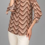 شومیز زنانه طرح‌دار آستین بلند ترند برند نوادو کد 403012571464