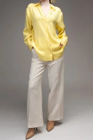 شومیز دکمه دار یقه دار زنانه