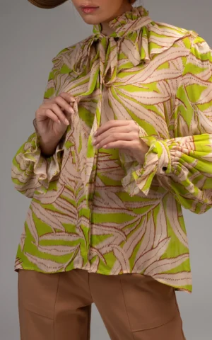 بلوز زنانه آستین بلند نوادو چند رنگ طرحدار