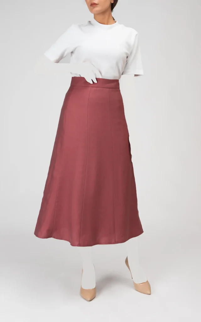 دامن زنانه پیازی رنگ بهار-تابستانه مدل میدی نوادو