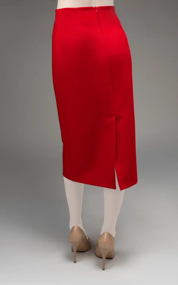 دامن زنانه مجلسی NEVADO با مدل راسته و چاک پشتی از نمای پشت