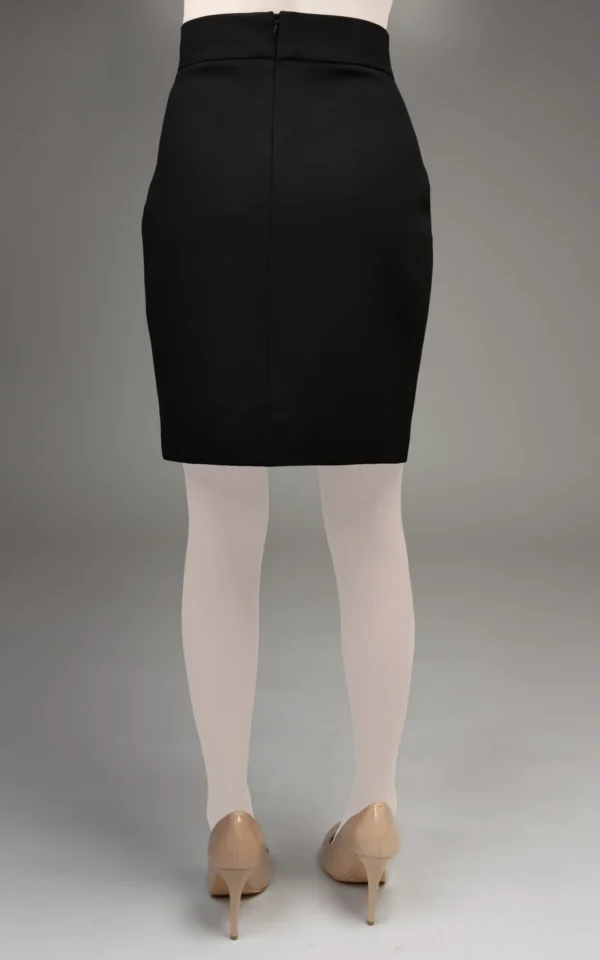 دامن زنانه مشکی نوادو جیب پاکتی تزیینی ۴