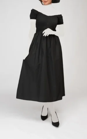 پیراهن زنانه مشکی بهار-تابستانه بدون آستین نوادو