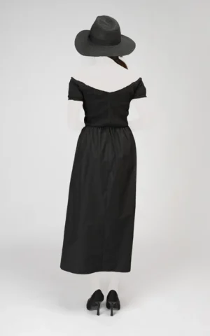 پیراهن زنانه مشکی بهار-تابستانه بدون آستین نوادو