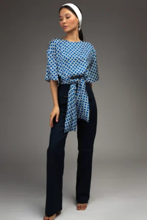 شلوار زنانه نوادو سرمه ای راسته ۱