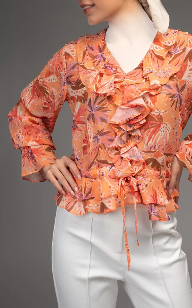 بلوز زنانه نوادو چند رنگ آستین بلند