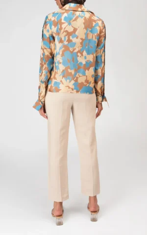 شومیز زنانه آستین بلند بهار-تابستانه طرح‌گل نوادو