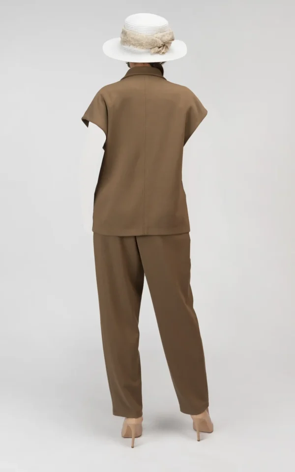 شلوار زنانه زیتونی رنگ بهار-تابستانه نوادو