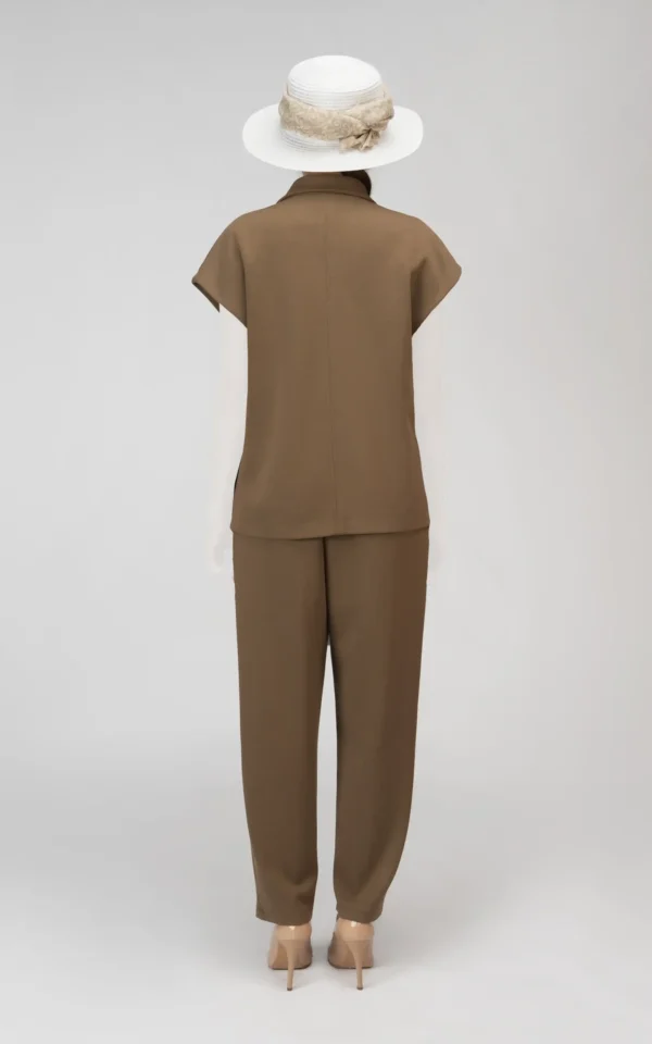 جلیقه زنانه زیتونی رنگ بهار-تابستانه نوادو