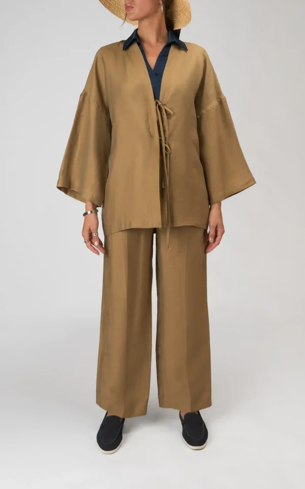 بلوز زنانه اکر بهار-تابستانه آستین بلند نوادو