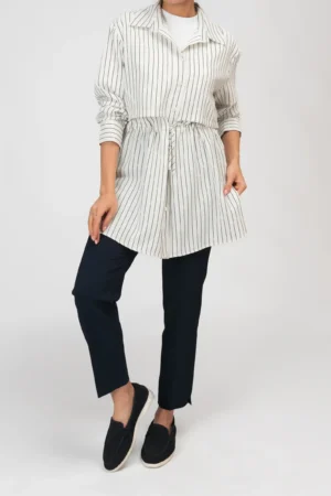 بلوز زنانه آستین سه ربع طرح‌دار بهار-تابستانه نوادو