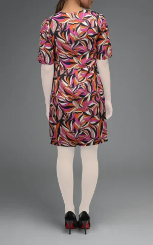 پیراهن زنانه چندرنگ NEVADO از نمای پشت