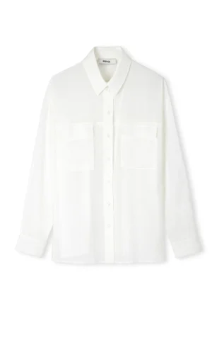 شومیز زنانه دو جیب آستین بلند IPEKYOL رنگ سفید