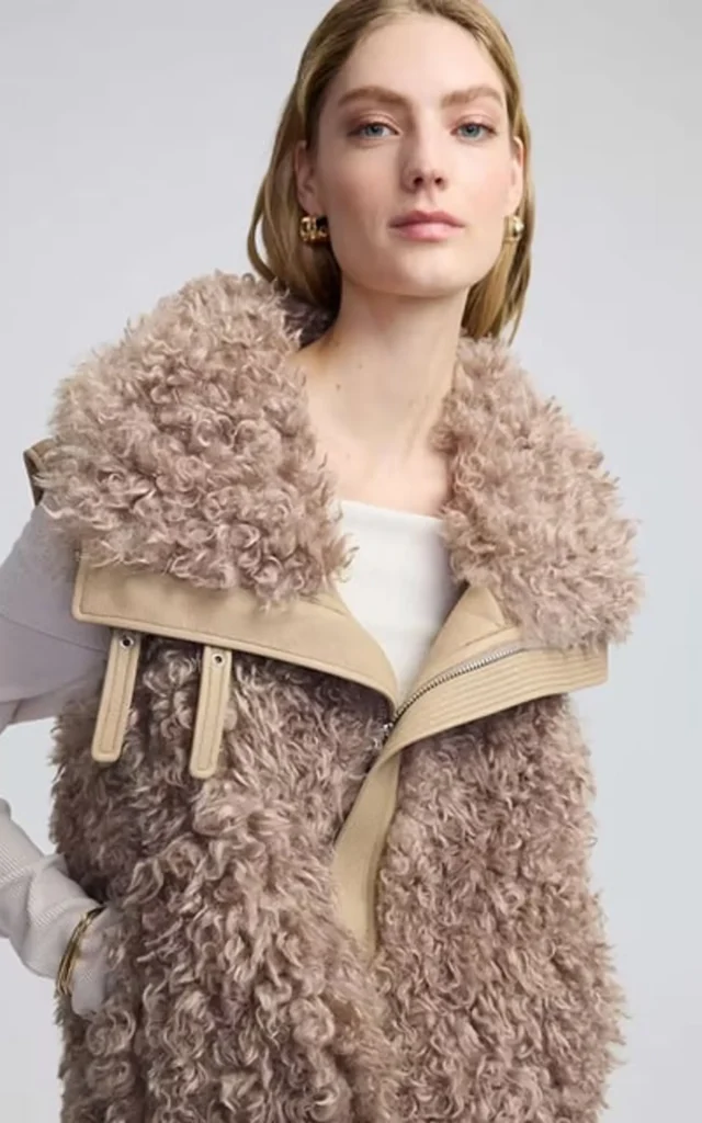 ژاکت زنانه ایپکیول کرم قهوه‎‌ای مدل پشمی گرم پاییز-زمستانی