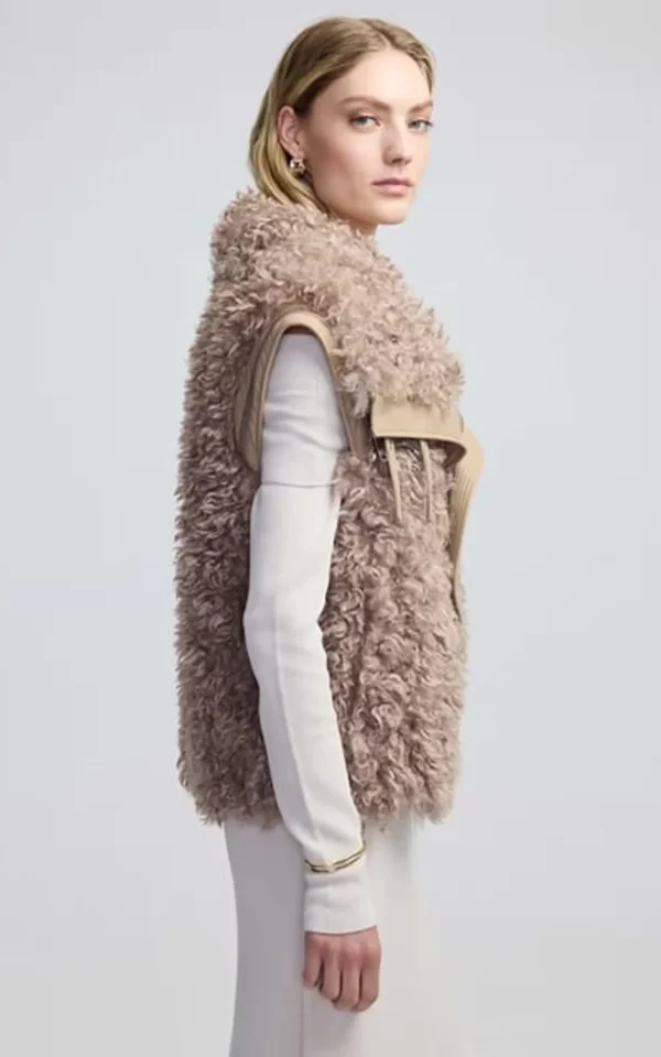 ژاکت زنانه ایپکیول کرم قهوه‎‌ای مدل پشمی گرم پاییز-زمستانی