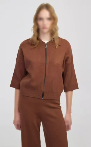 ژاکت بافتنی زنانه زیپ دار IPEKYOL کد IW6250050468 - Image 4