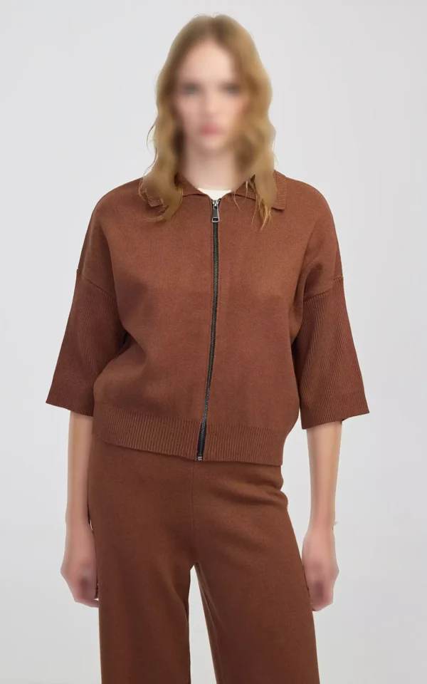 ژاکت بافتنی زنانه زیپ دار IPEKYOL کد IW6250050468 - Image 4