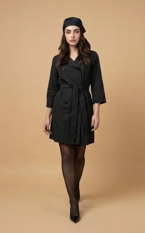 پیراهن کوتاه زنانه کهن (Kohan) مدل یقه انگلیسی کمربنددار کد 401014191102 - Image 3