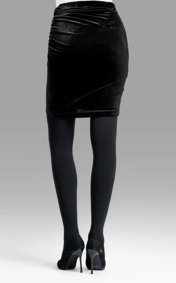 دامن زنانه مخمل مشکی رسمی نوادو