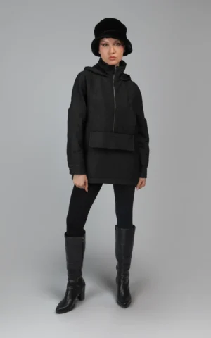 جلیقه زنانه مشکی پاییز-زمستانه مشکی شیک نوادو