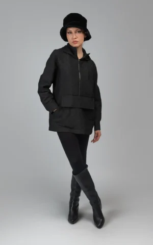 جلیقه زنانه مشکی پاییز-زمستانه مشکی شیک نوادو