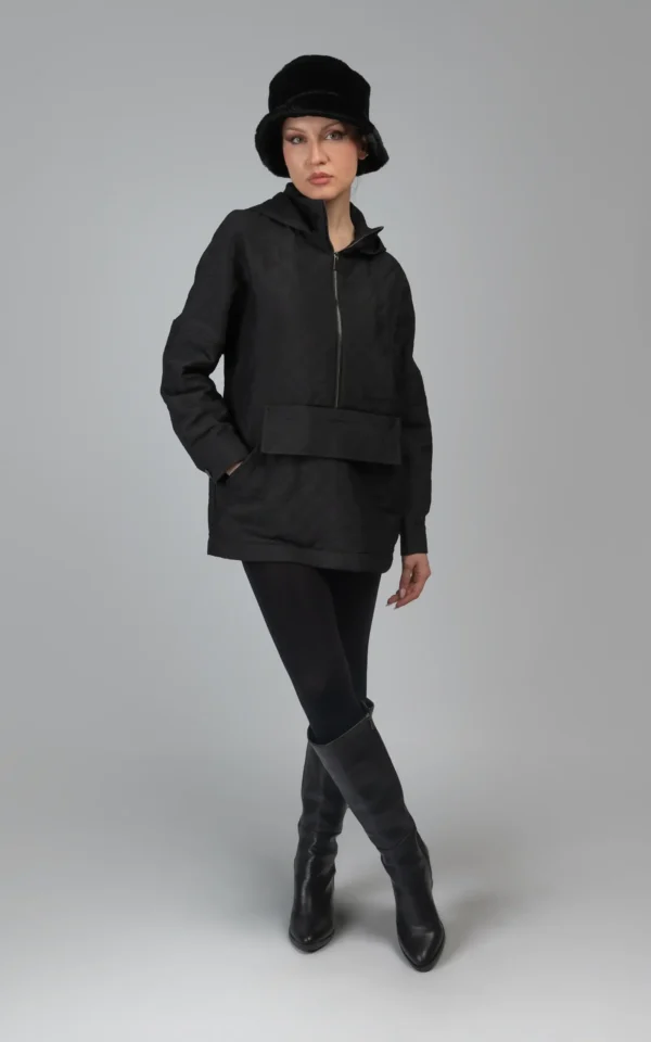 جلیقه زنانه مشکی پاییز-زمستانه مشکی شیک نوادو