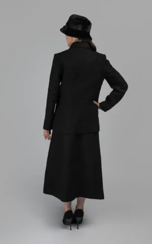 کت زنانه بافت پشمی دکمه‌دار پاییز-زمستانه یقه‌دار نوادو