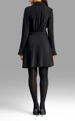 پیراهن مشکی آستین بلند مدل بیشاپ زنانه نوادو