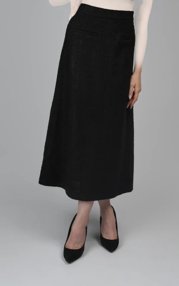 دامن زنانه مشکی پاییز-زمستانه گرم نوادو