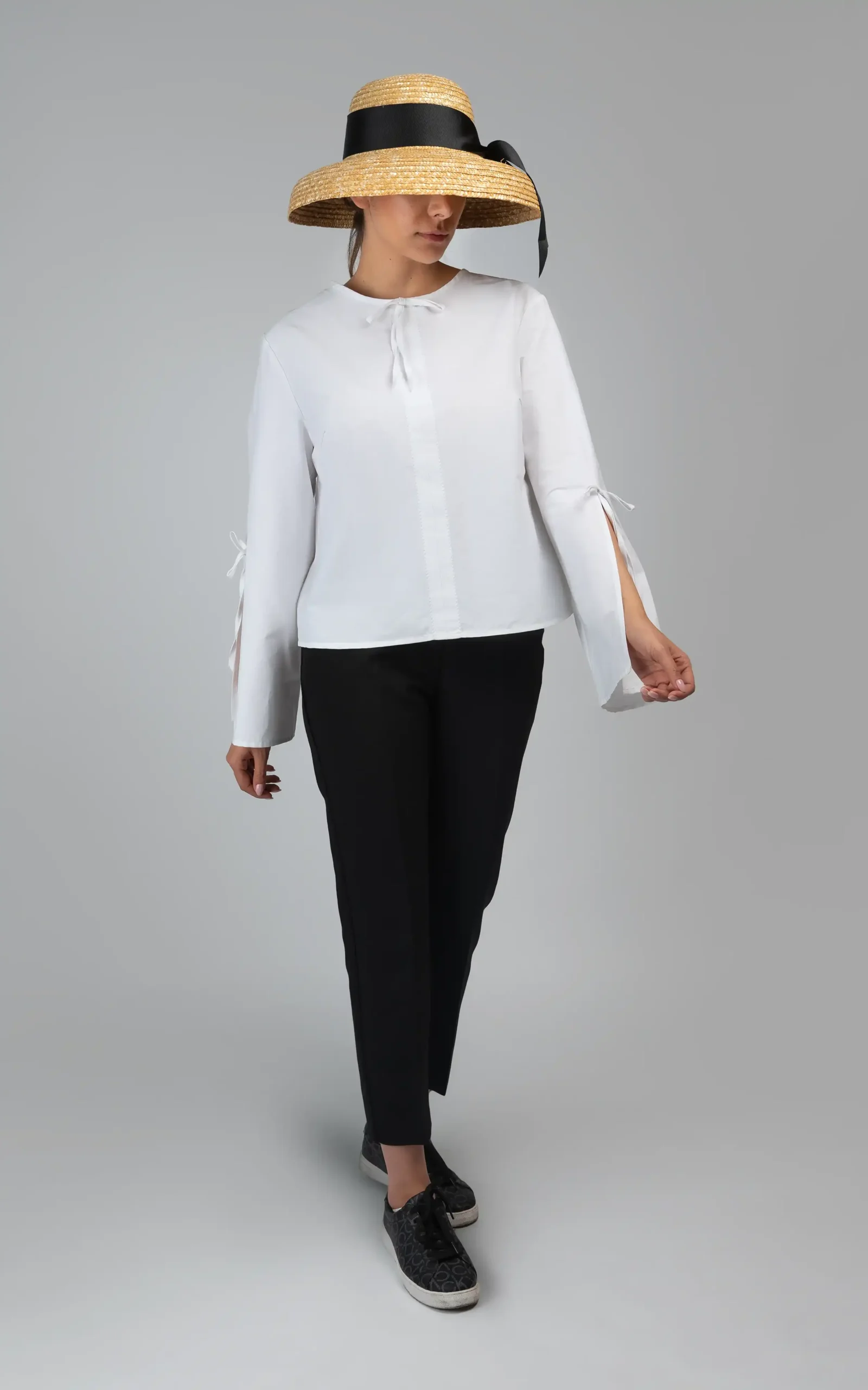 شلوار زنانه مشکی راسته پاییز-زمستانه نوادو