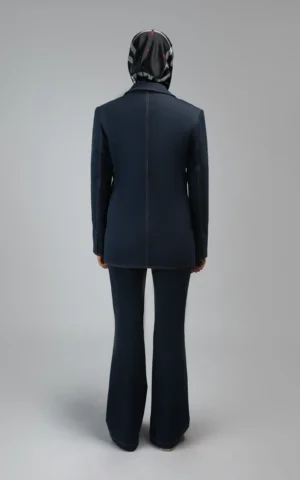 کت زنانه سرمه‌ای پاییز-زمستانه اسپرت نوادو