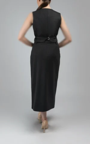 دامن زنانه چاک‌دار پاییز-زمستانه مشکی شیک نوادو