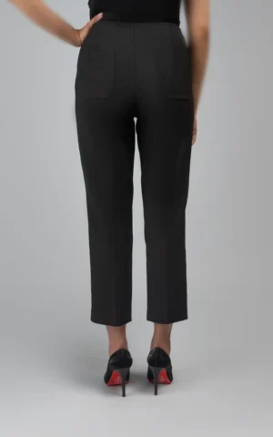 شلوار زنانه مشکی شیک رسمی بدون جای کمربند نوادو