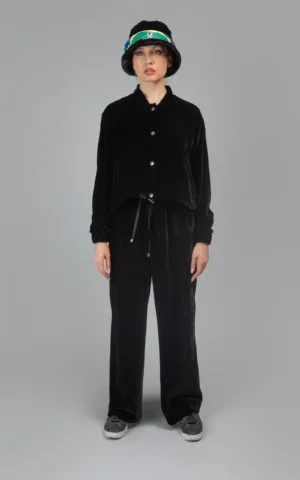 شلوار زنانه مشکی راسته راحت پاییز-زمستانه نوادو