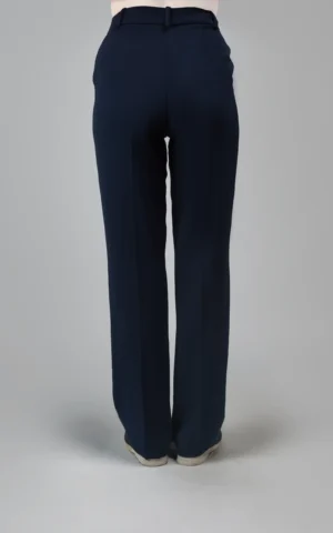 شلوار زنانه سرمه‌ای رنگ پاییز-زمستانه بلند رسمی نوادو