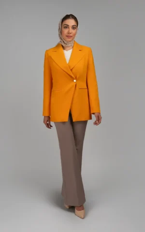 شلوار زنانه بژ پاییز-زمستانه راسته نوادو