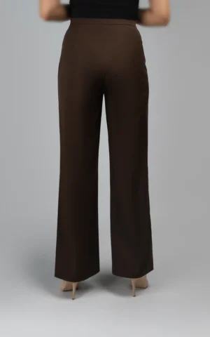 شلوار زنانه رسمی قهوه‌ای پاییز-زمستانه راسته نوادو