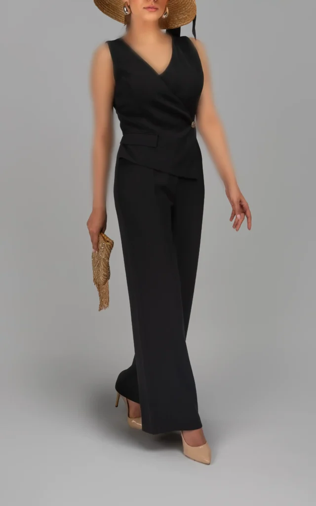 سرهمی بدون آستین مشکی پاییز-زمستانه نوادو