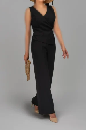 سرهمی بدون آستین مشکی پاییز-زمستانه نوادو