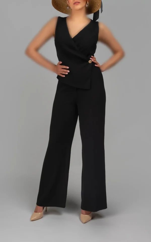 سرهمی بدون آستین مشکی پاییز-زمستانه نوادو